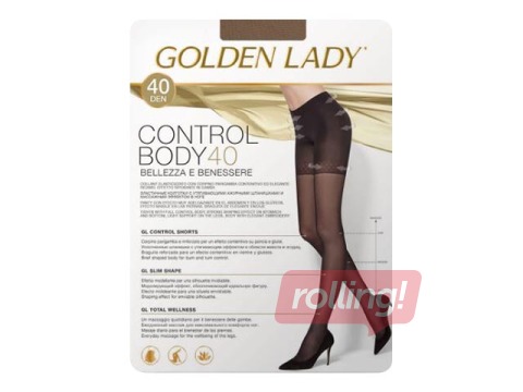 Колготки женские, Control Body, Golden Lady, 40 ден, Melon, 4 размера.