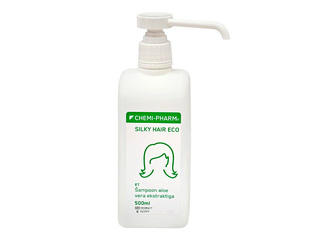 Šampūns Chemi-Pharm, Silky Hair Eco, ar alveju, visiem matu tipiem, 500ml