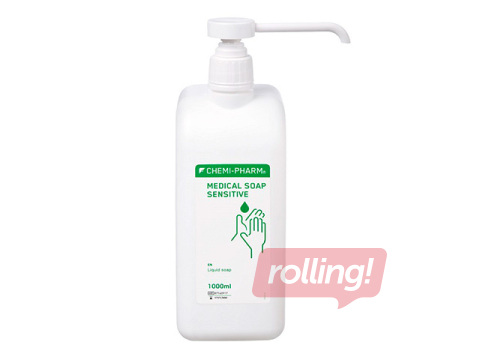 Šķidrās ziepes Chemi-Pharm Medical, Sensitive, nesatur krāsvielas un smaržvielas, 1l