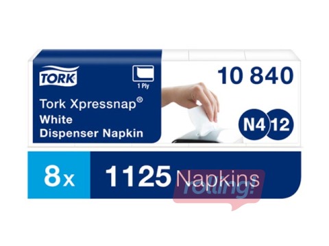 Salvetes Tork Xpressnap N4, 5 pac., 1 slānis, baltas