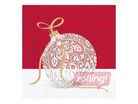 Salvetes, 33 x 33 cm, 20 gab., 3 slāņi, Ziemassvētku dizains