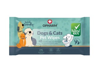 Mitrās salvetes mājdzīvniekiem  Opharm Dogs&Cats, 48 gab.
