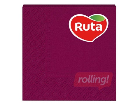 Salvetes Ruta 33x33cm, 20 gab, bordo