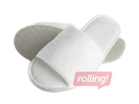 Frotē čības ar neslīdošu zoli, atvērta tipa, 1 pāris