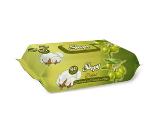 Mitrās salvetes Sleepy, Olive, 90 gab.