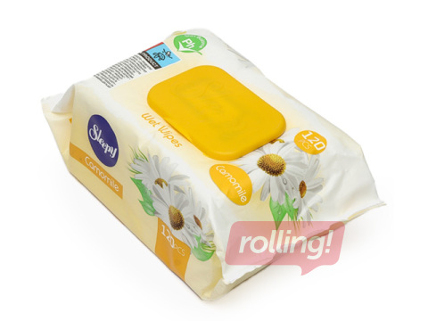 Mitrās salvetes Sleepy, Kumelīte, 120 gab.