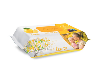 Mitrās salvetes Sleepy, Citrons, 120 gab.