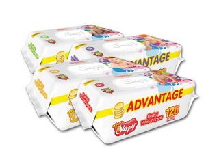 Mitrās salvetes New Sleepy, Advantage, Mix, 120 gab.