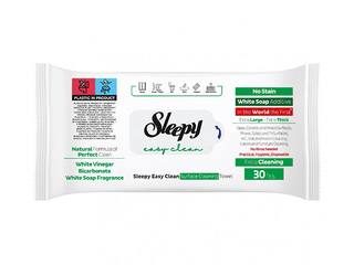 Mitrās salvetes Sleepy, Easy Clean, White Soap, 30 gab.
