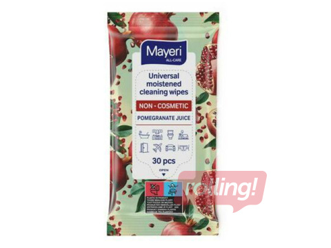 Mitrās salvetes Mayeri, All-Care, Pomegranate Juice, universālās, 30 gab.