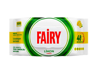 Mitrās salvetes Fairy Lemon tīrīšanai, 100 gab.