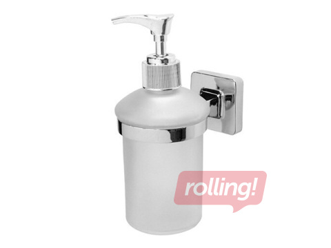 Ziepju dozators Kalcyt, stiprināms pie sienas, hromēts