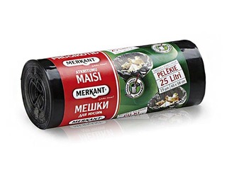 Atkritumu maisi Merkant, 25 l, 30 mikr., 15 gab., pelēki