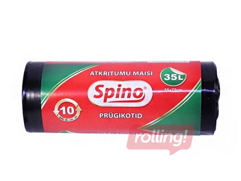 Atkritumu maisi Spino, 35 l, 33 mikr., 10 gab., melni