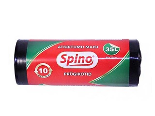 Atkritumu maisi Spino, 35 l, 33 mikr., 10 gab., melni