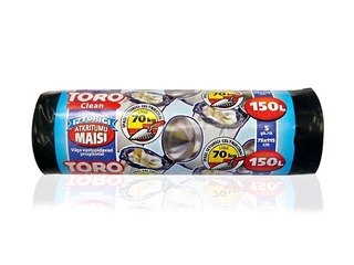 Atkritumu maisi TORO, 150 l, 58 mikr., 5 gab., melni