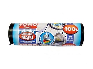 Atkritumu maisi TORO, 100 l, 30 mikr., 10 gab., melni