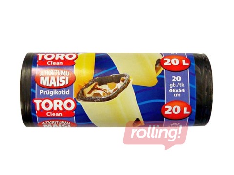 Atkritumu maisi TORO, 20 l, 10 mikr., 20 gab., melni