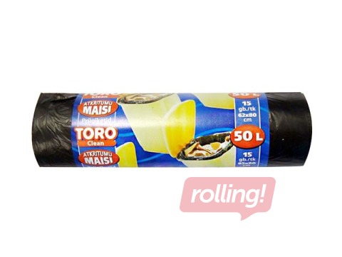 Atkritumu maisi TORO, 50 l, 10 mikr., 15 gab., melni