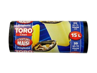 Atkritumu maisi TORO, 15 l, 8 mikr., 20 gab., melni