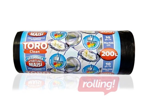 Atkritumu maisi TORO, 200 l, 35 mikr., 10 gab., melni