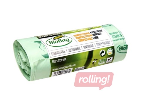 Biokompostējami maisiņi, BioBag, 30l, 16 mikr., 20 gab.