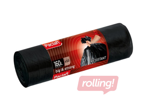 Atkritumu maisi, Paclan, Big&Strong, 30 mikr., melni, 160l, 10 gab.