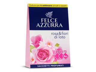 Aromātiskie maisiņi Felce Azzurra, Roze & Lotoszieds, 3 gab.