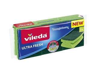 Švammīte trauku mazgāšanai Vileda Ultra Fresh Anti- Bacterial, 3 gab.