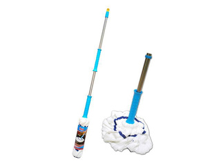 Grīdas mops Toro Twist, ar kātu, 145cm