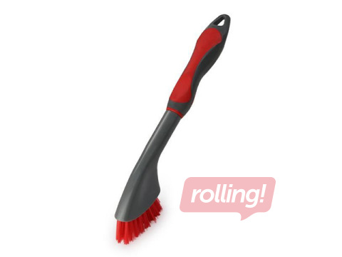 Birstīte Toro, ar kātu, šaurā, sarkana/pelēka, 25cm