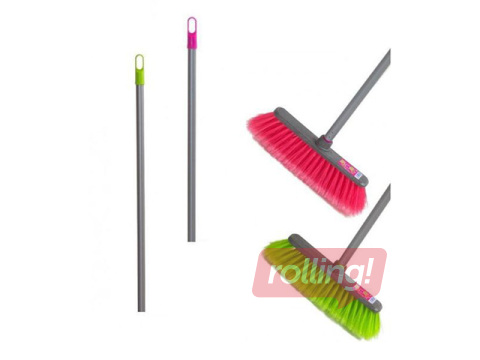 Birste ar alumīnija kātu, dažādas krāsas, 125cm