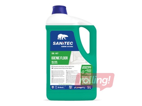 Universāls grīdu tīrīšanas līdzeklis Sanitec Igienic Floor Green Apple, 5L