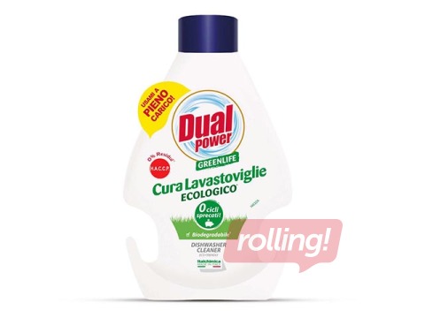 Ekoloģiskais trauku mašīnu tīrīšanas līdzeklis Dual Power Greenlife Cura Lavastoviglie, 250ml 