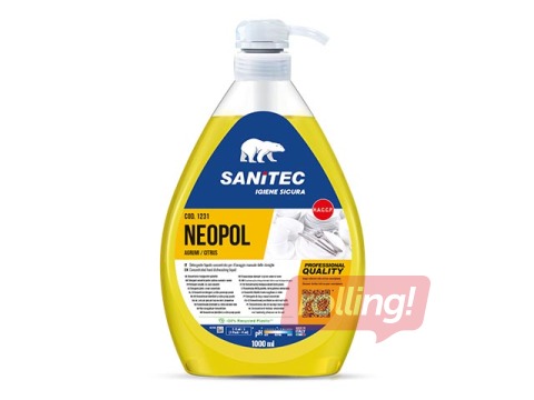 Trauku mazgāšanas līdzeklis koncentrēts Sanitec Neopol Citrus, 1L 