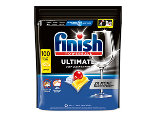 Tabletes trauku mazgājamai mašīnai Finish, Power Ball Ultimate All in 1 Lemon, 100 gab.