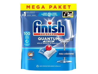 Kapsulas trauku mazgāšanas mašīnai Finish, Powerball Quantum, Mega pack, 100 gab.