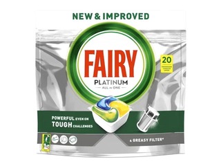Таблетки для посудомоечной машины Fairy Platinum лимон, 20 шт.