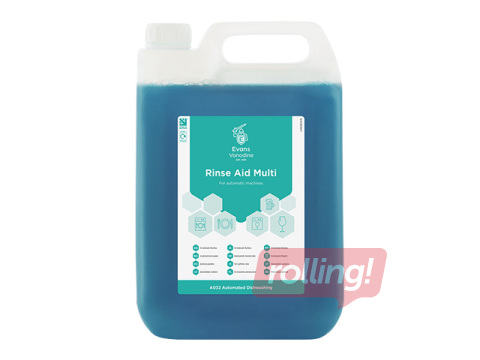 Trauku skalošanas līdzeklis Evans Vanodine Rinse Aid Multi, trauku mazgāšanas mašīnām, 5l