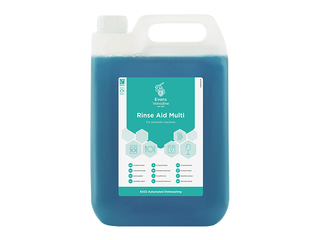 Trauku skalošanas līdzeklis Evans Vanodine Rinse Aid Multi, trauku mazgāšanas mašīnām, 5l