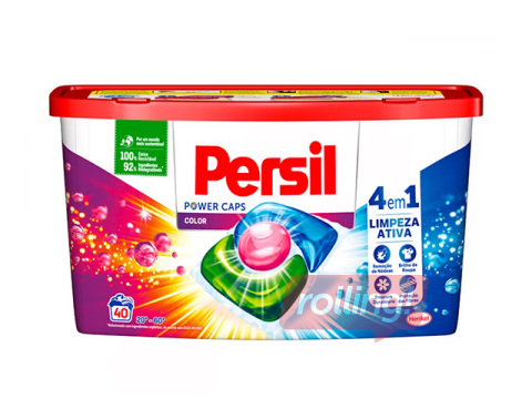 Veļas mazgāšanas kapsulas Persil, Power Caps, Color 4in1, 40 gab.