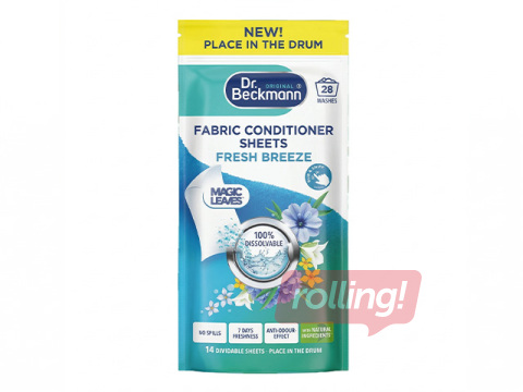 Veļas mīkstinātāja loksnes Dr.Beckmann, Magic Leaves Summer Blossom, 14gab.