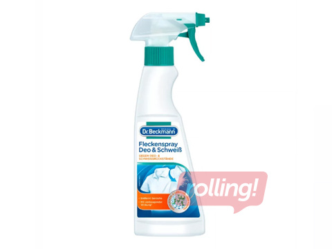 Traipu tīrīšanas līdzeklis Dr.Beckmann, dezodorantu un sviedru traipiem, ar izsmidzinātāju, 250ml