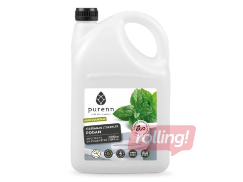 Ecological toilet cleaner with lemon and peppermint essential oils Purenn, 5 l