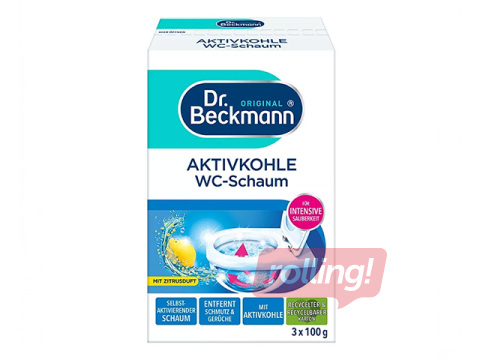 Tualetes tīrīšanas putas Dr.Beckmann, ar aktīvo ogli, 3×100g