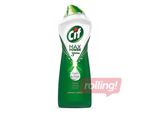 Virsmu tīrīšanas krēms ar balinātāju CIF Max Power Spring Fresh, 650 ml