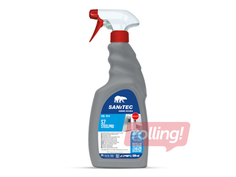 Nerūsējošā tērauda pulēšanas līdzeklis Sanitec, S7, SteelPro, 500ml