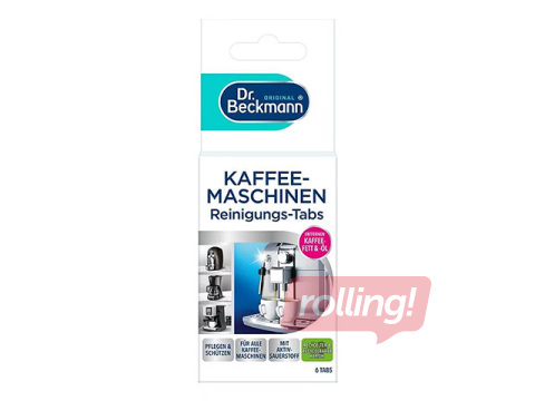 Tīrīšanas tabletes Dr.Beckmann kafijas automātiem, 6 gab.