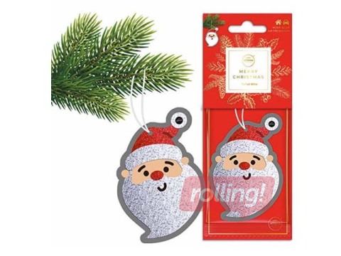 Auto gaisa atsvaidzinātājs Aroma Car X-Mass, Santa Claus, Mulled Wine