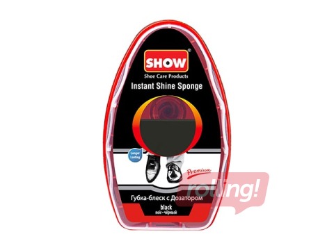 Švamme apavu spodrināšanai Show Instant Shine, ar dozatoru, melna, 6ml